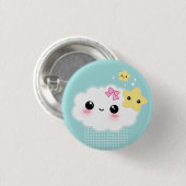 Kawaii Wolke und niedliche Sterne Button (Vorne & Hinten)