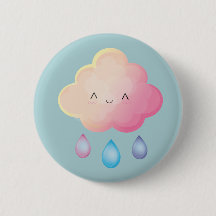Kawaii Wolken-Button