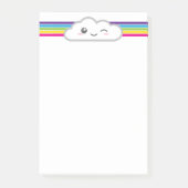 Kawaii Wolken-und Regenbogen-Mitteilungskarten Post-it Klebezettel (Vorderseite)
