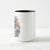 Kawaii Woodblock Carp Dragon Gate Tasse (Zentrum)