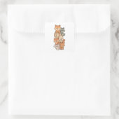 Kawaii Woodland Animal Stack Sleeping Sticker (Tasche)