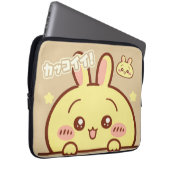 Kawaii Yellow Bunny Laptop Sleeve (Vorne Rechts)