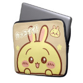 Kawaii Yellow Bunny Laptop Sleeve (Vorderseite Links)