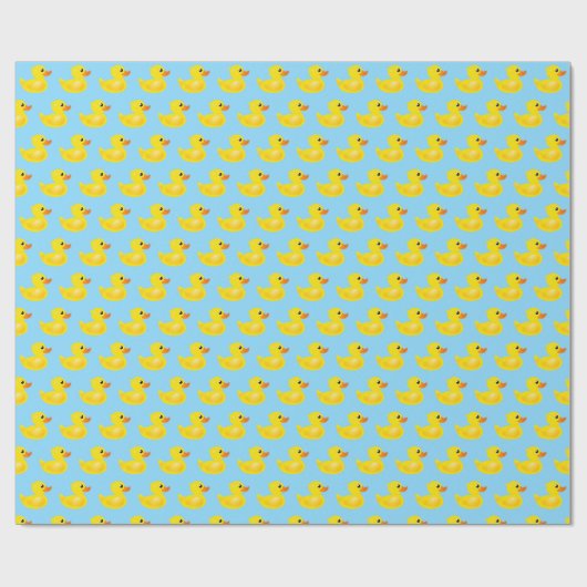 Kawaii Yellow Rubber Duck Pattern Geschenkpapier (Flach)