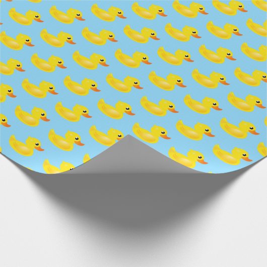 Kawaii Yellow Rubber Duck Pattern Geschenkpapier (Ecke)