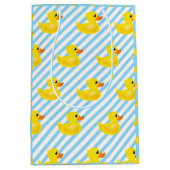 Kawaii Yellow Rubber Duck Pattern Mittlere Geschenktüte (Vorderseite)
