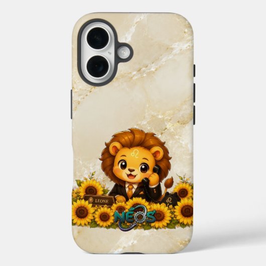 Kawaii Zodiac Neos Löwe Case-Mate iPhone Hülle (Rückseite)