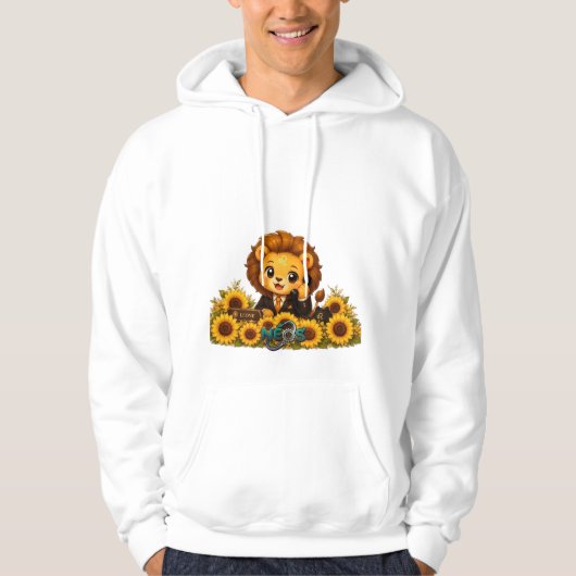 Kawaii Zodiac Neos Löwe Hoodie (Vorderseite)