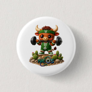 Kawaii Zodiac Neos Stier Button