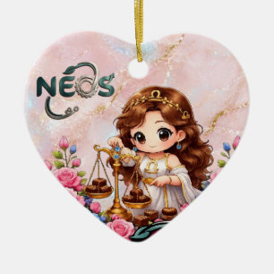 Kawaii Zodiac Neos Waage Keramik Ornament