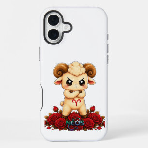 Kawaii Zodiac Neos Widder iPhone 16 Plus Hülle