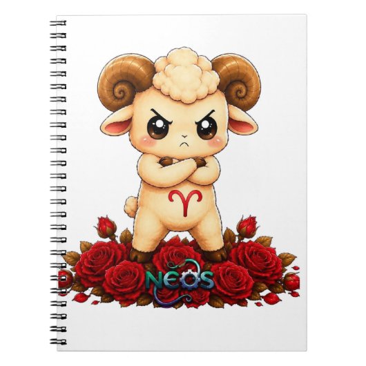 Kawaii Zodiac Neos Widder Notizblock (Vorderseite)