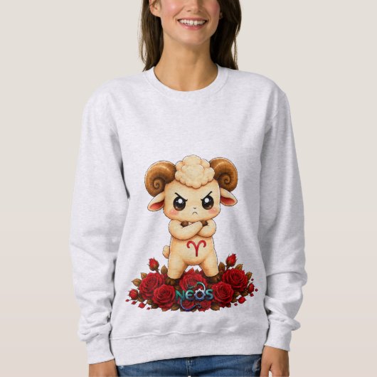 Kawaii Zodiac Neos Widder Sweatshirt (Vorderseite)