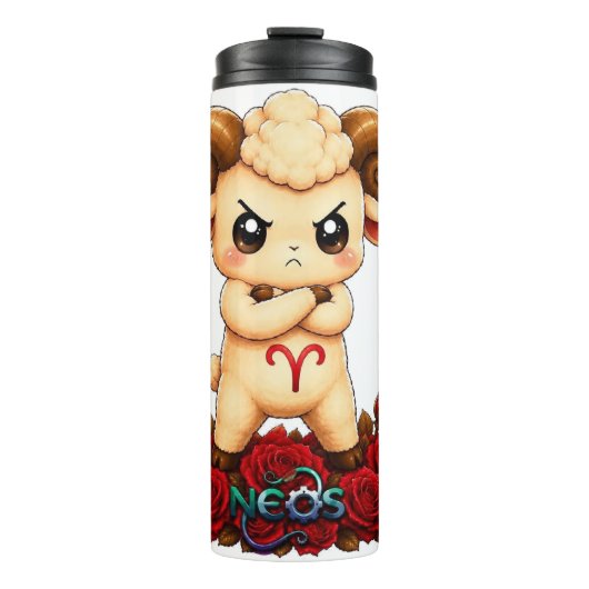 Kawaii Zodiac Neos Widder Thermosbecher (Vorderseite)
