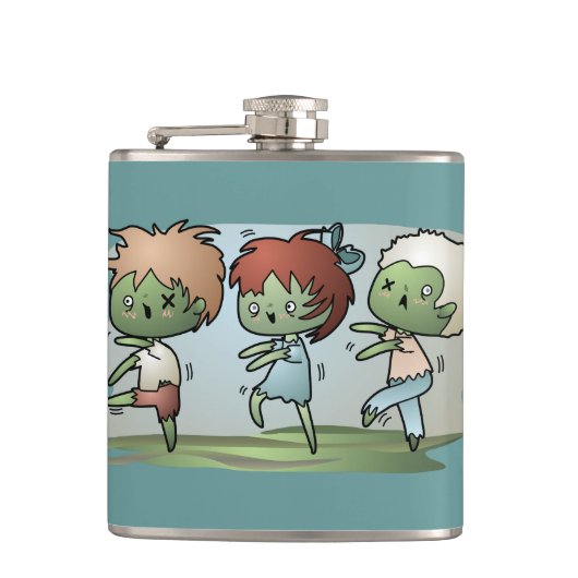 Kawaii Zombie Flachmann (Vorderseite)