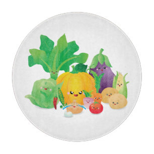 Kawaii zu niedlich Veggies essen Schneidebrett