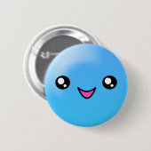Kawaii Zucker punktiert Blaubeerglücklichen Button (Vorne & Hinten)