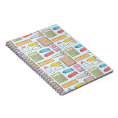 Kawaii Zurück zu Schulmaterial Muster für Mädchen Notizblock (Rechte Seite)