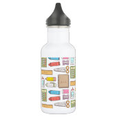 Kawaii zurück zum Schulmaterial-Muster für Mädchen Edelstahlflasche (Links)