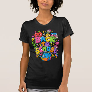 Kawaii Zurück zur Schule Cartoon-Spaß T-Shirt