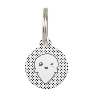 Kawaii zwinkerndes Gespenst-Hundehalsband Tiermarke