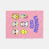 Kawaiian Niedlich Style Fleecedecke (Vorderseite (Horizontal))