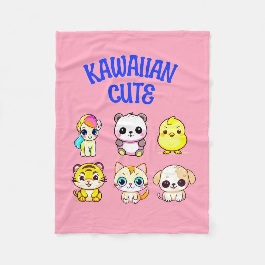 Kawaiian Niedlich Style Fleecedecke (Vorderseite)