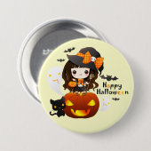 Kawaiii Halloween Button (Vorne & Hinten)