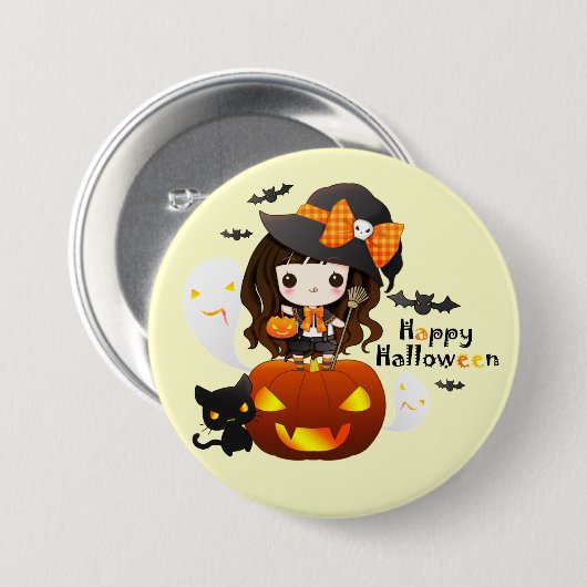 Kawaiii Halloween Button (Vorne & Hinten)