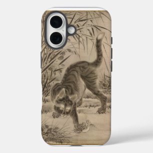 Kawanabe Kyosai Katze fängt einen Frosch japanisch iPhone 16 Hülle