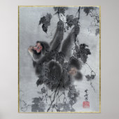 Kawanabe Kyōsai Monkeys Poster (Vorne)