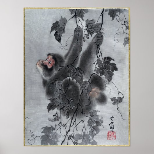 Kawanabe Kyōsai Monkeys Poster (Vorne)
