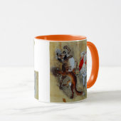 kawanabe kyosai, Tanuki and monster cat Tasse (VorderseiteRechts)