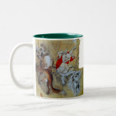 kawanabe kyosai, Tanuki and monster cat Zweifarbige Tasse (Links)