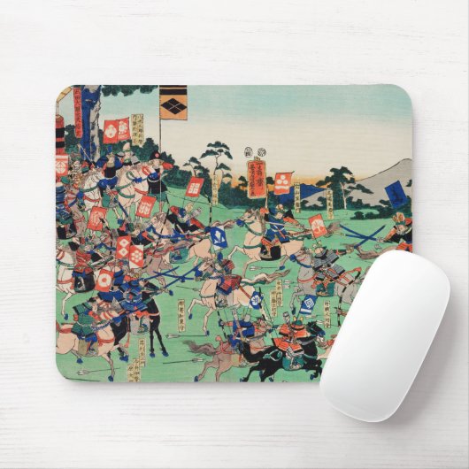 Kawanakajima no Kassen by Utagawa Kuniyoshi Mousepad (Mit Mouse)