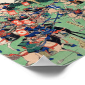 Kawanakajima no Kassen by Utagawa Kuniyoshi Poster (Ecke)