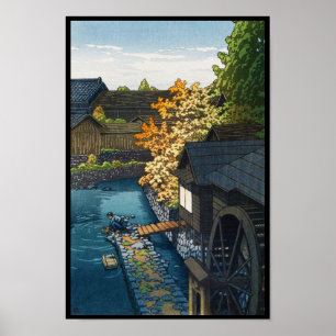 Kawanishi Village, Präfektur Tochigi Hasui Kawase Poster