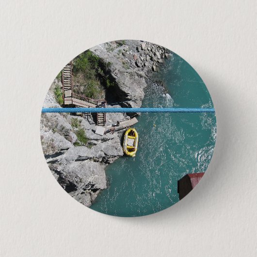 Kawarau Bridge Bungy POV, Queenstown, Neuseeland Button (Vorderseite)