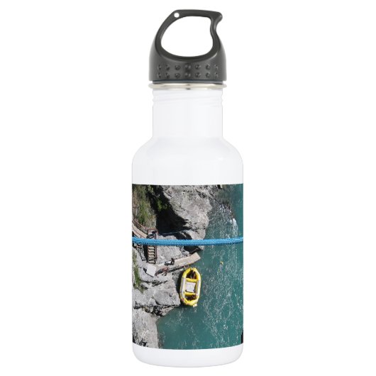 Kawarau Bridge Bungy POV, Queenstown, Neuseeland Edelstahlflasche (Vorderseite)