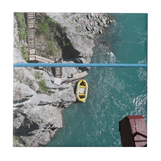 Kawarau Bridge Bungy POV, Queenstown, Neuseeland Fliese (Vorderseite)