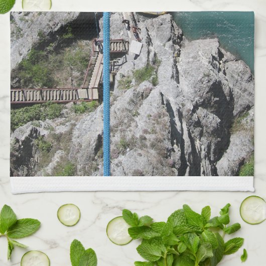 Kawarau Bridge Bungy POV, Queenstown, Neuseeland Handtuch (Gefaltet)