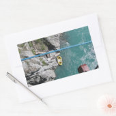Kawarau Bridge Bungy POV, Queenstown, Neuseeland Rechteckiger Aufkleber (Umschlag)