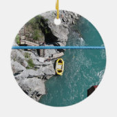Kawarau Brücke Bungy POV, Queenstown, Neuseeland Keramikornament (Hinten)
