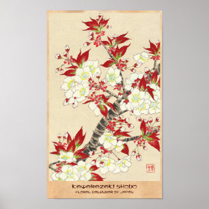 Kawarazaki Shodo Blumenkalender Japans Poster
