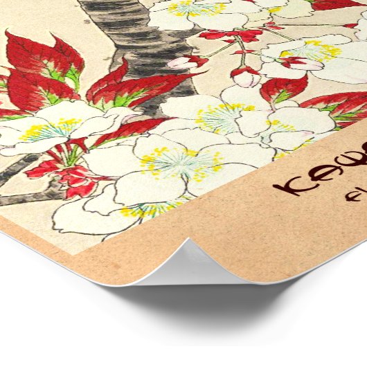 Kawarazaki Shodo Blumenkalender von Japan Poster (Ecke)