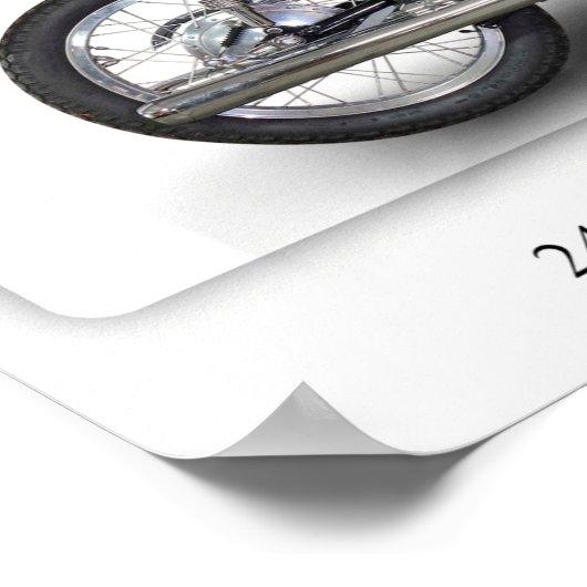 Kawasaki A1 Samurai Motorrad A3 Poster (Ecke)