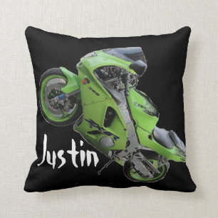 Kawasaki Green "Crotch Rocket" Kissen