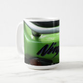 Kawasaki grünes Ninja ZX-6R Motocycle, Kaffeetasse (Vorderseite Links)
