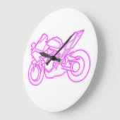 Kawasaki H2R Neon style Große Wanduhr (Winkel)