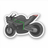 Kawasaki H2R simple style Aufkleber (Vorderseite)